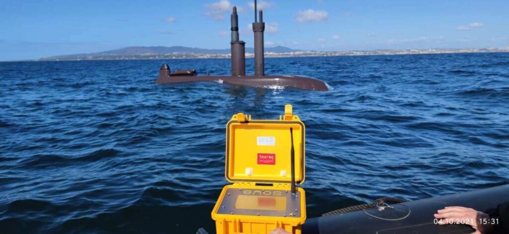 Close view Mobos Distress Beacon System At Sea